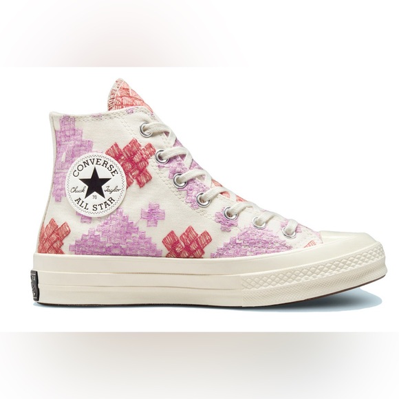 Converse Chuck 70 High Bright Embroidery Pink and Red ❤️🩷 - Picture 1 of 6